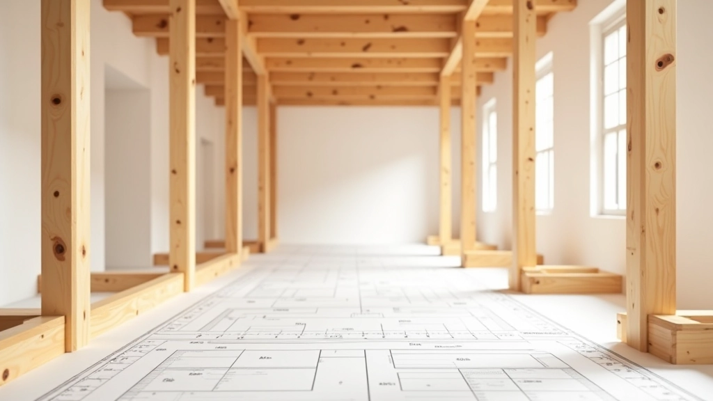 Diagram-style photo showing loft joist layout with measurements and weight distribution points marked